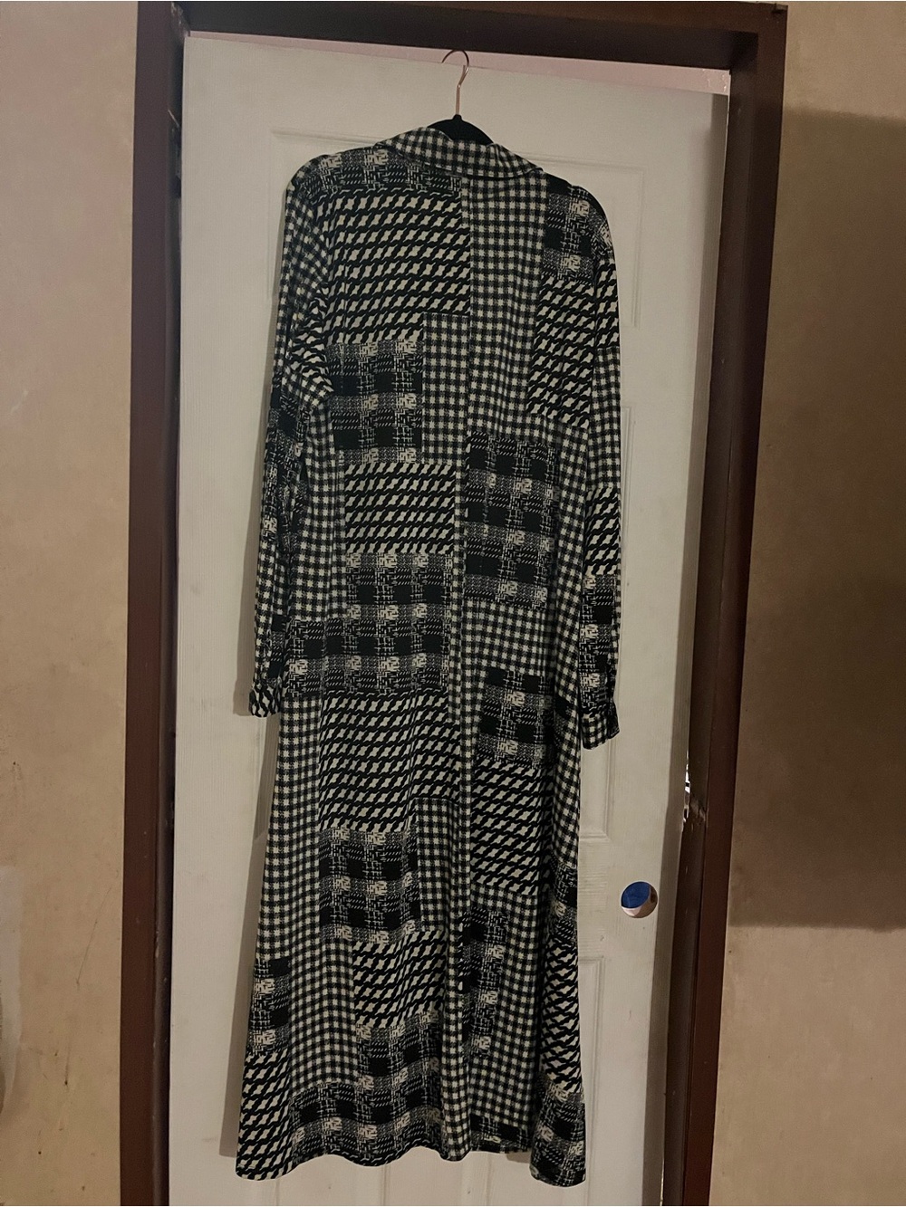 NWT Attitudes by Renee Geometric Mixed Print Button-Front Duster Maxi Dress XL - Picture 2 of 3
